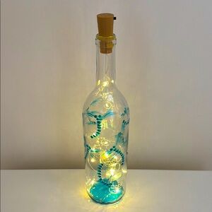 Decorative Glass Bottle with Dragonfly Design